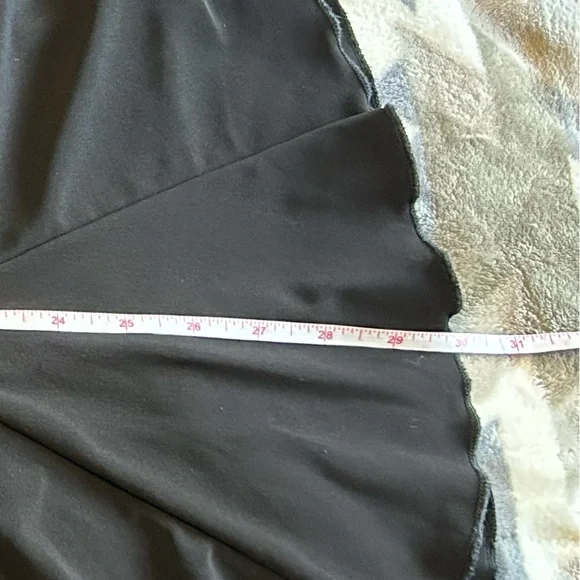 Susan Lawrence Black Maxi Skirt Pleats Elastic Waist Size M - Picture 7 of 7